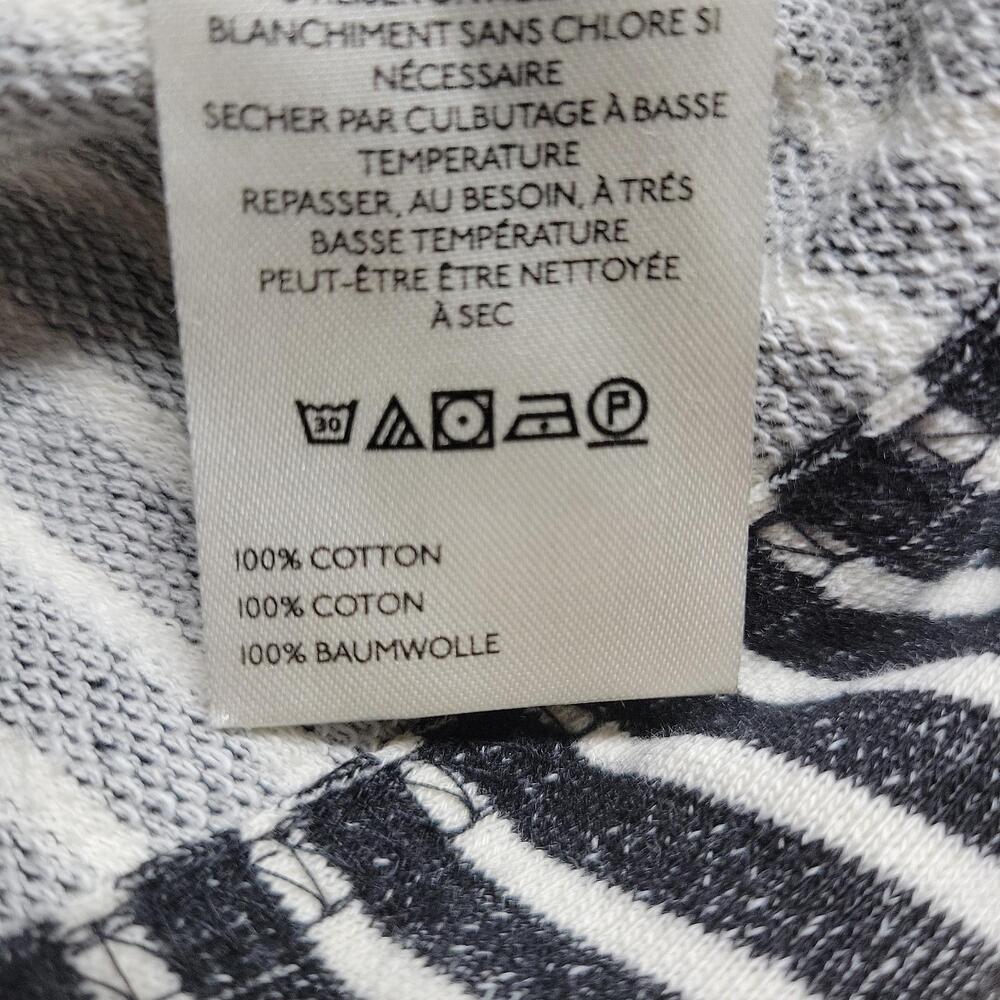 Pilcro Patchwork Sweatshirt 1X Black Cotton Stripe Hooded Pullover Anthropologie - Picture 8 of 8
